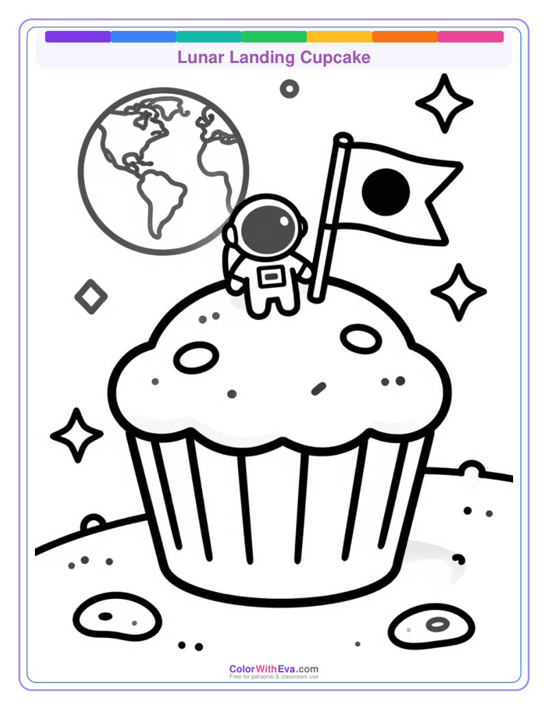 Lunar Landing Cupcake preview