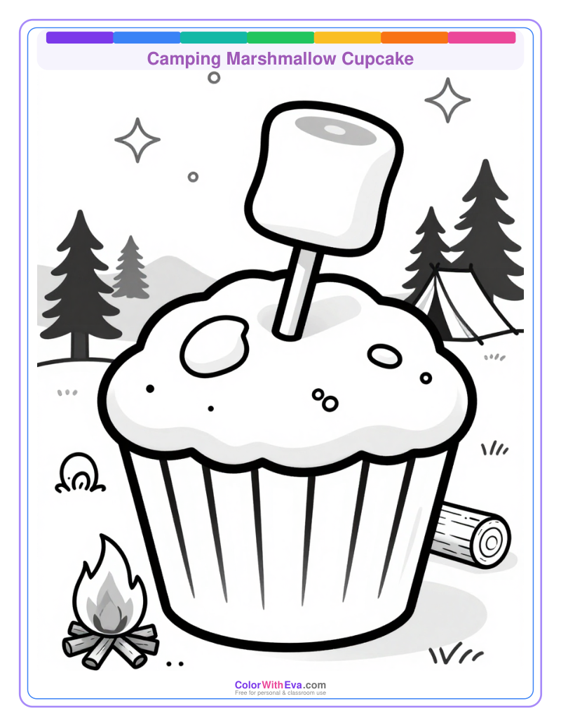 Camping Marshmallow Cupcake preview