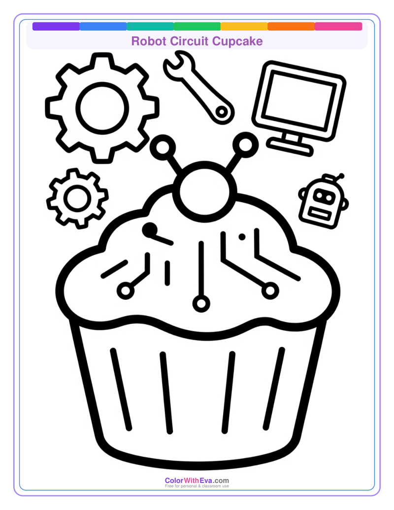 Robot Circuit Cupcake preview