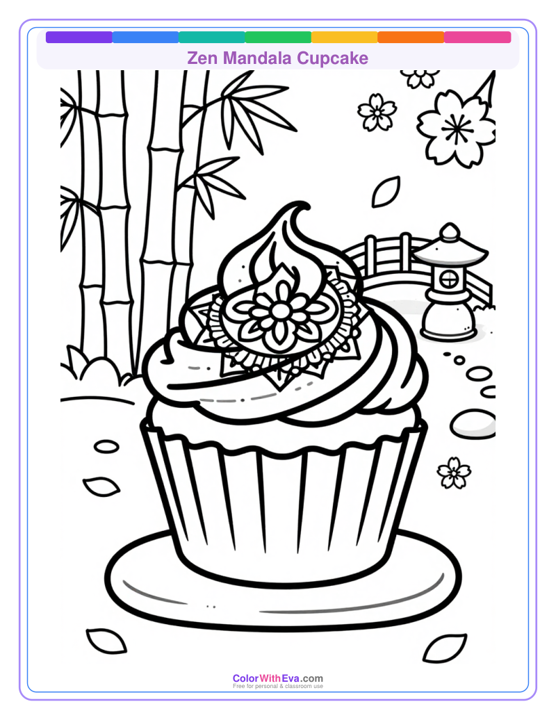 Zen Mandala Cupcake preview