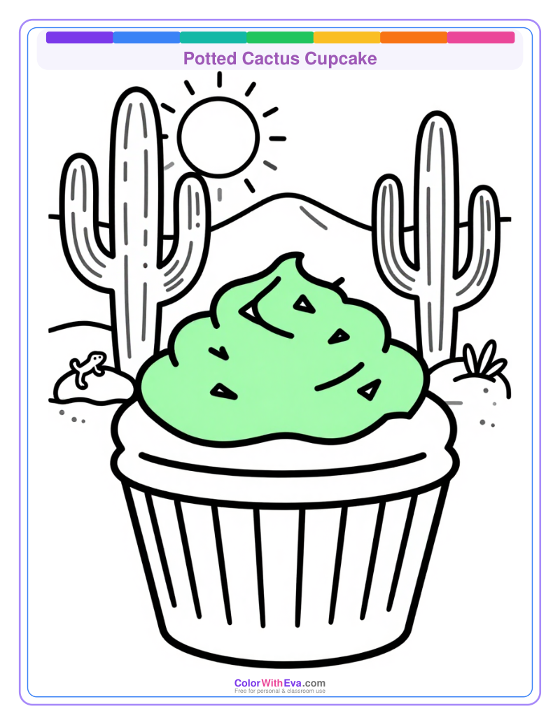 Potted Cactus Cupcake preview