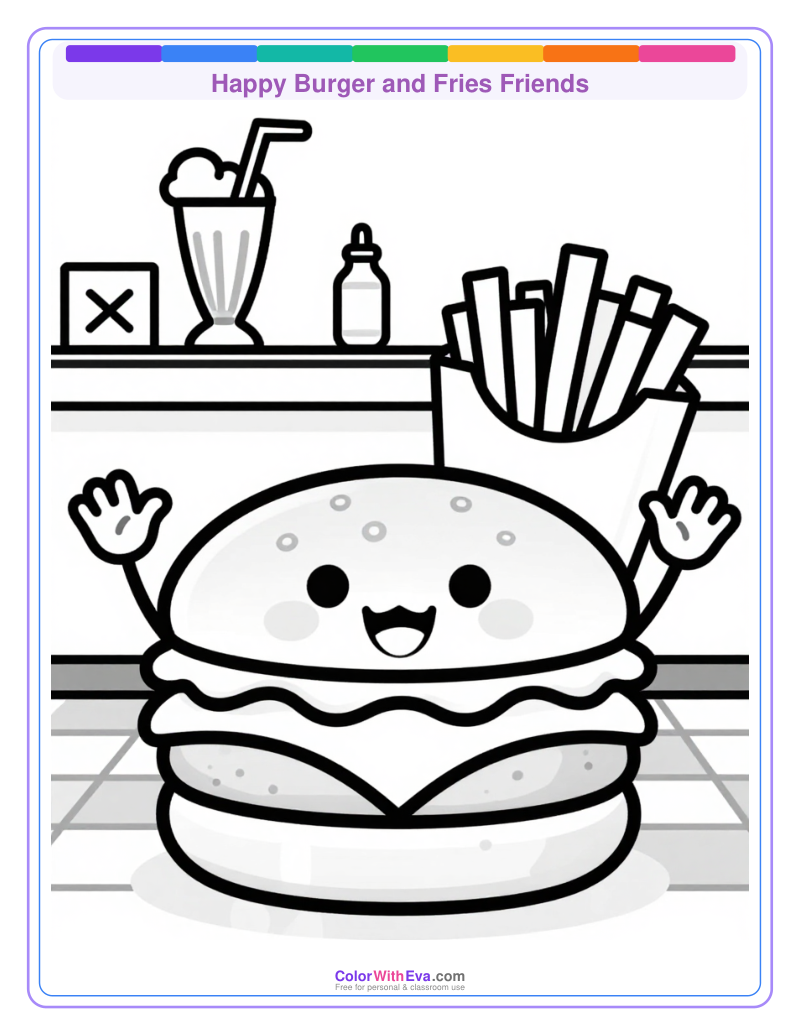 Happy Burger and Fries Friends preview