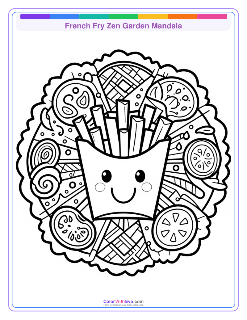 French Fry Zen Garden Mandala thumbnail