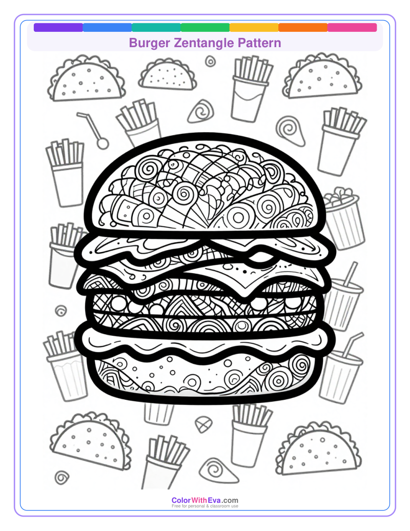 Burger Zentangle Pattern thumbnail