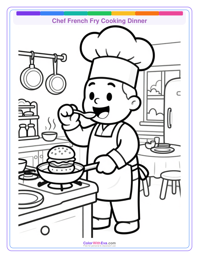 Chef French Fry Cooking Dinner thumbnail