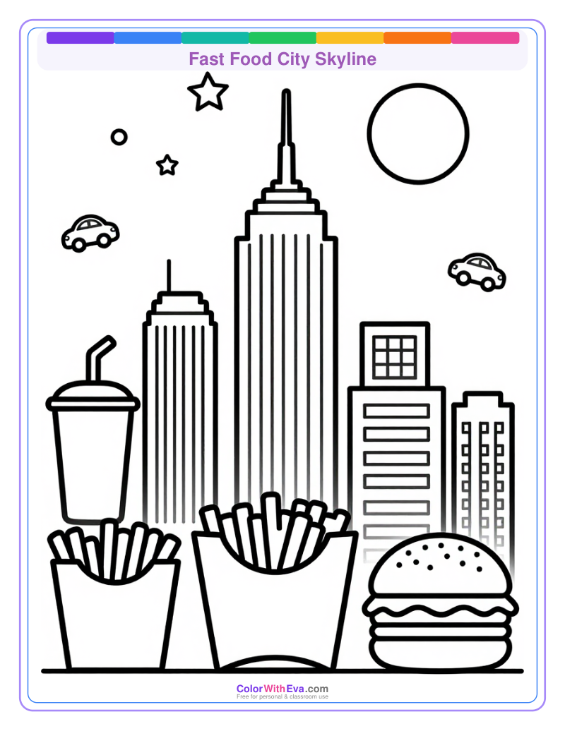 Fast Food City Skyline preview