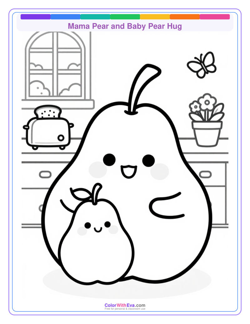 Mama Pear and Baby Pear Hug thumbnail