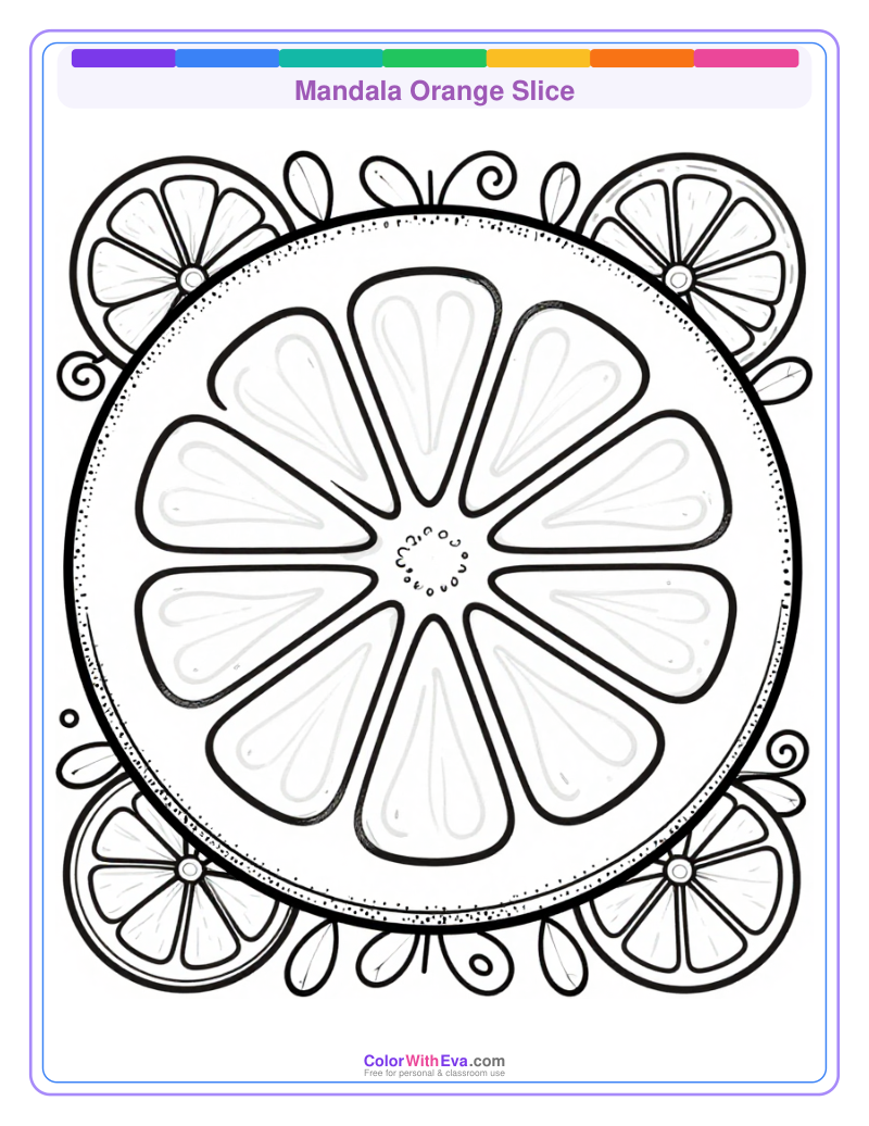 Mandala Orange Slice preview