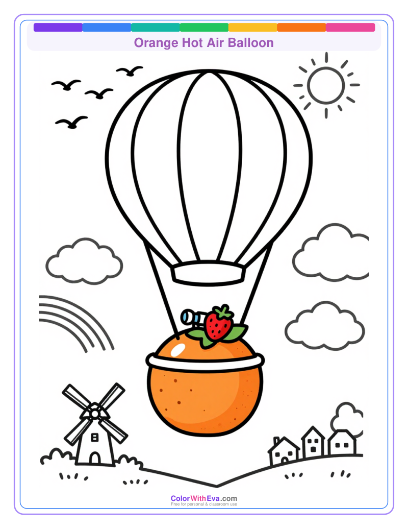 Orange Hot Air Balloon thumbnail