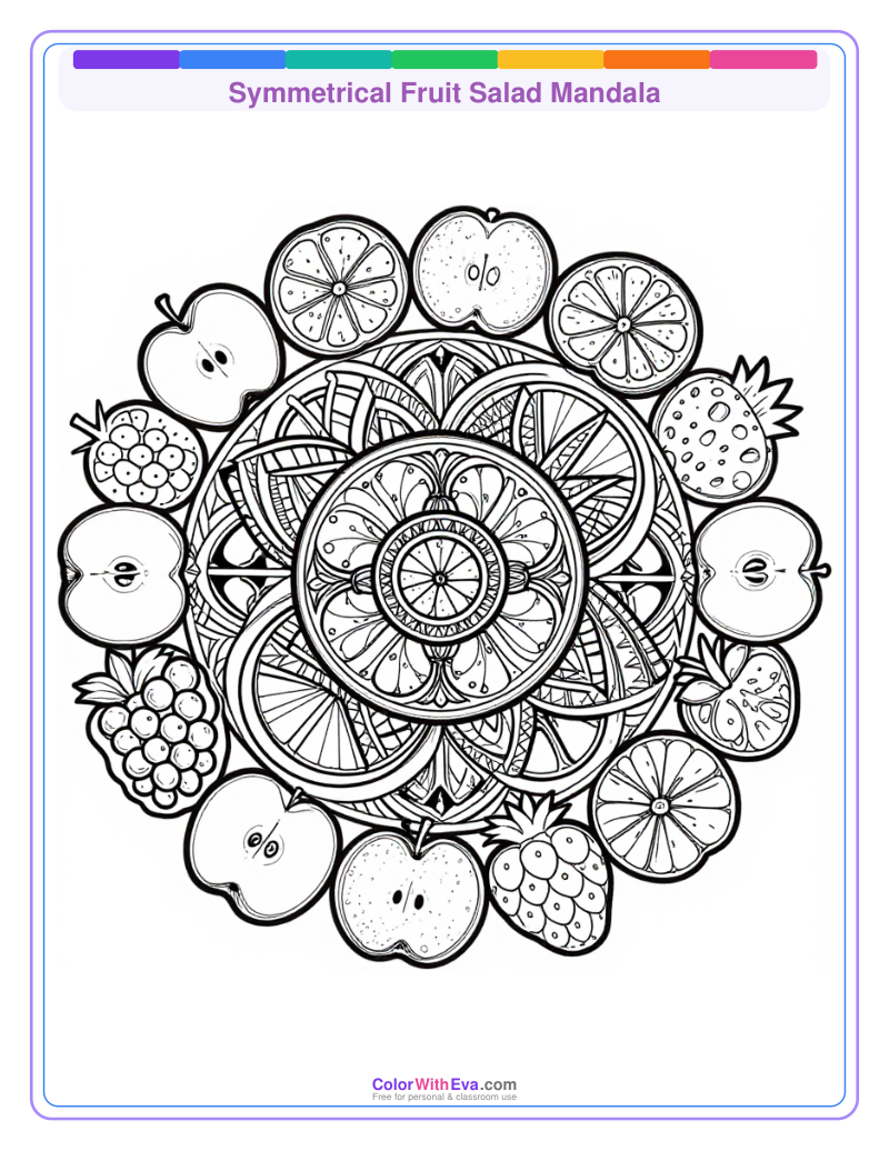 Symmetrical Fruit Salad Mandala thumbnail