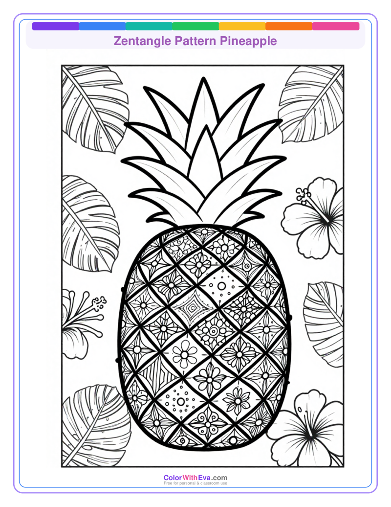 Zentangle Pattern Pineapple thumbnail
