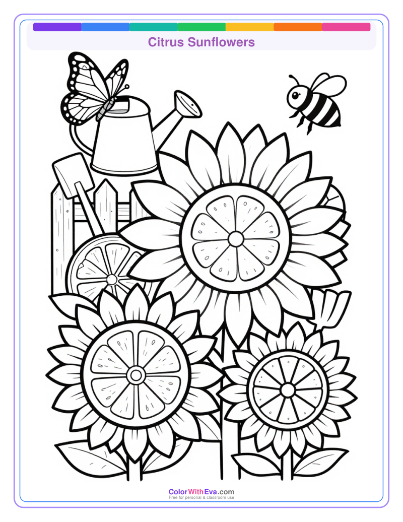 Citrus Sunflowers preview