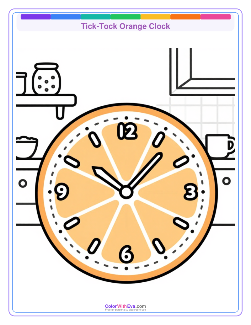 Tick-Tock Orange Clock preview