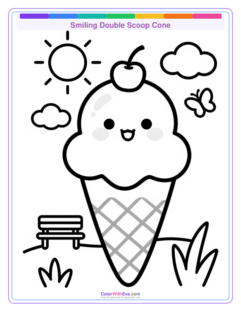 Smiling Double Scoop Cone preview