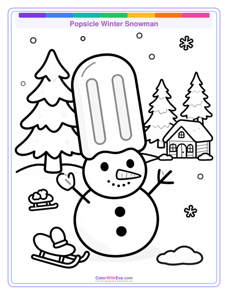 Popsicle Winter Snowman thumbnail