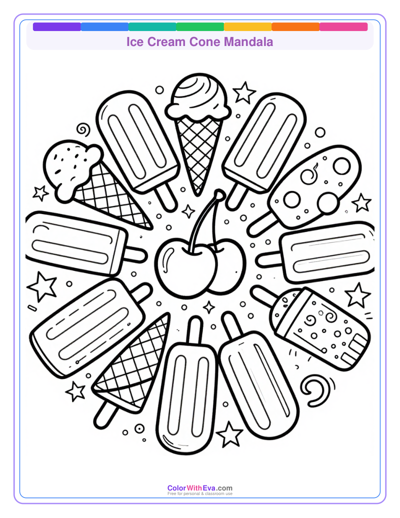 Ice Cream Cone Mandala preview