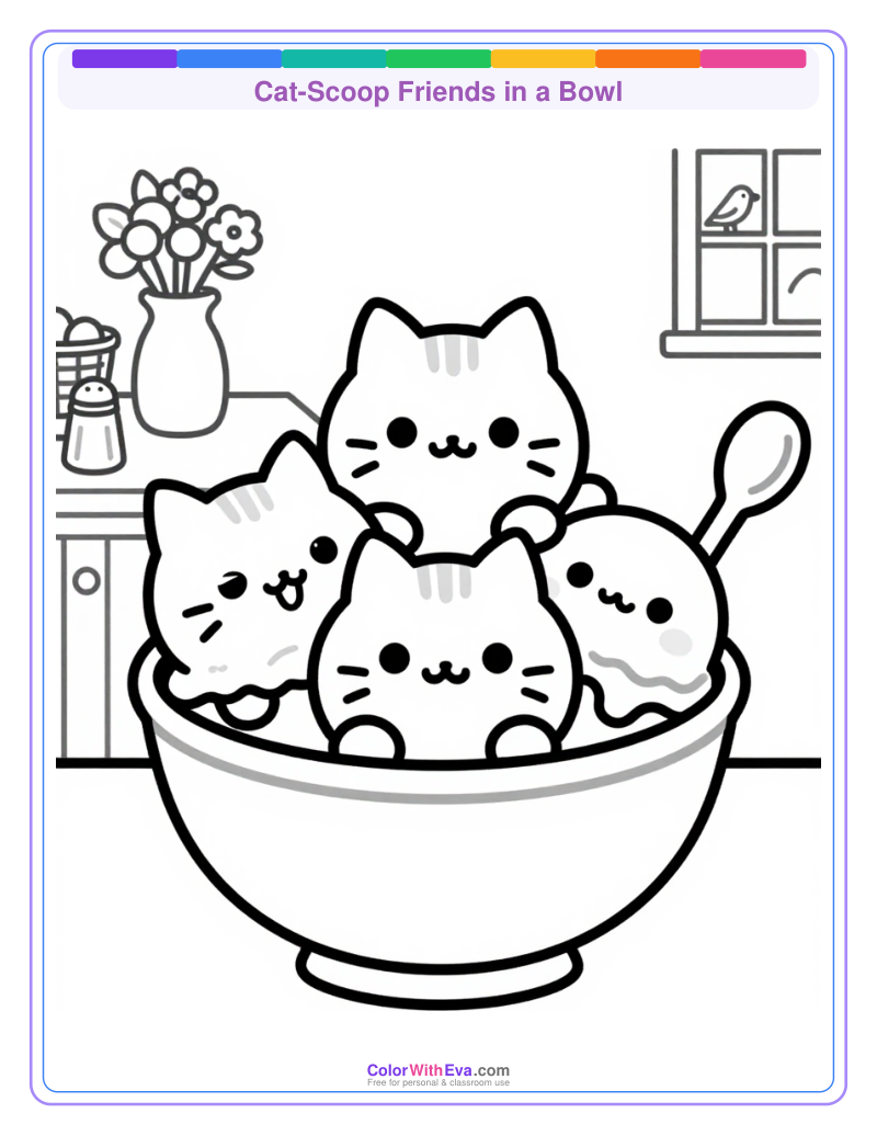 Cat-Scoop Friends in a Bowl thumbnail