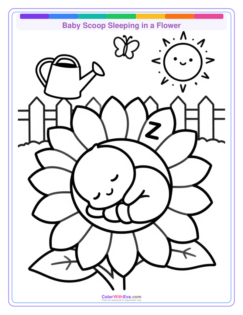 Baby Scoop Sleeping in a Flower thumbnail