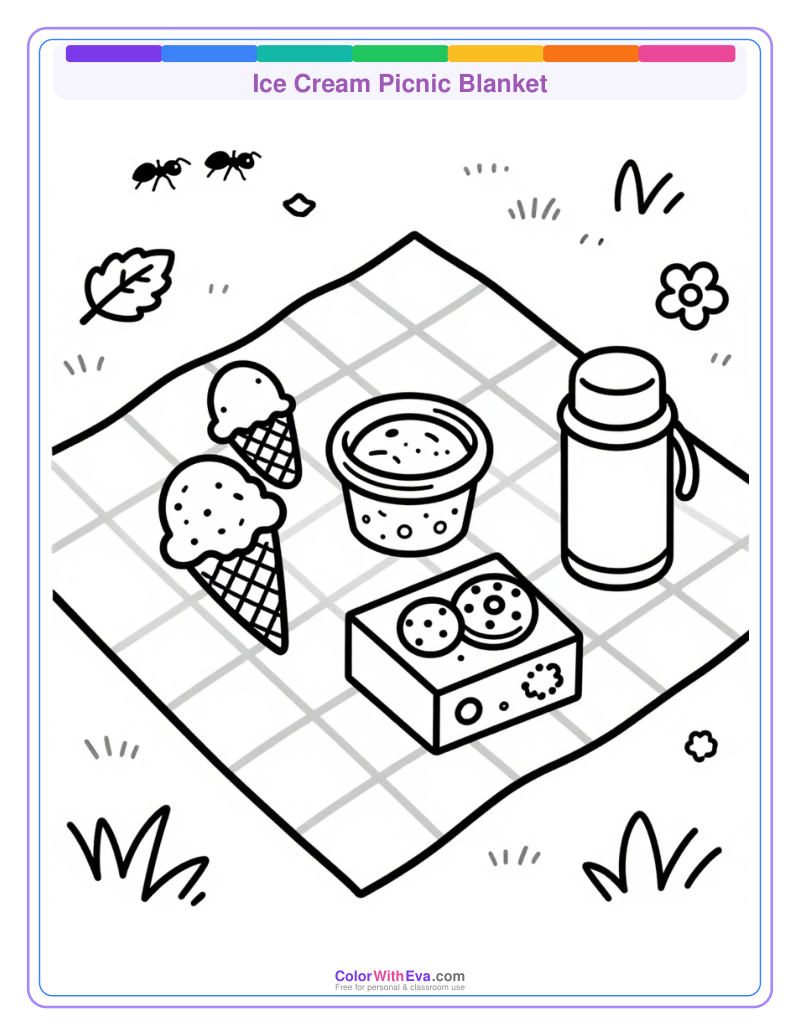 Ice Cream Picnic Blanket preview