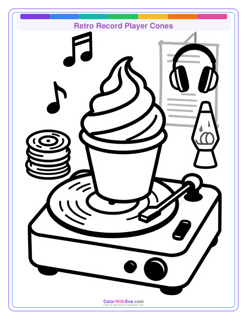 Retro Record Player Cones preview