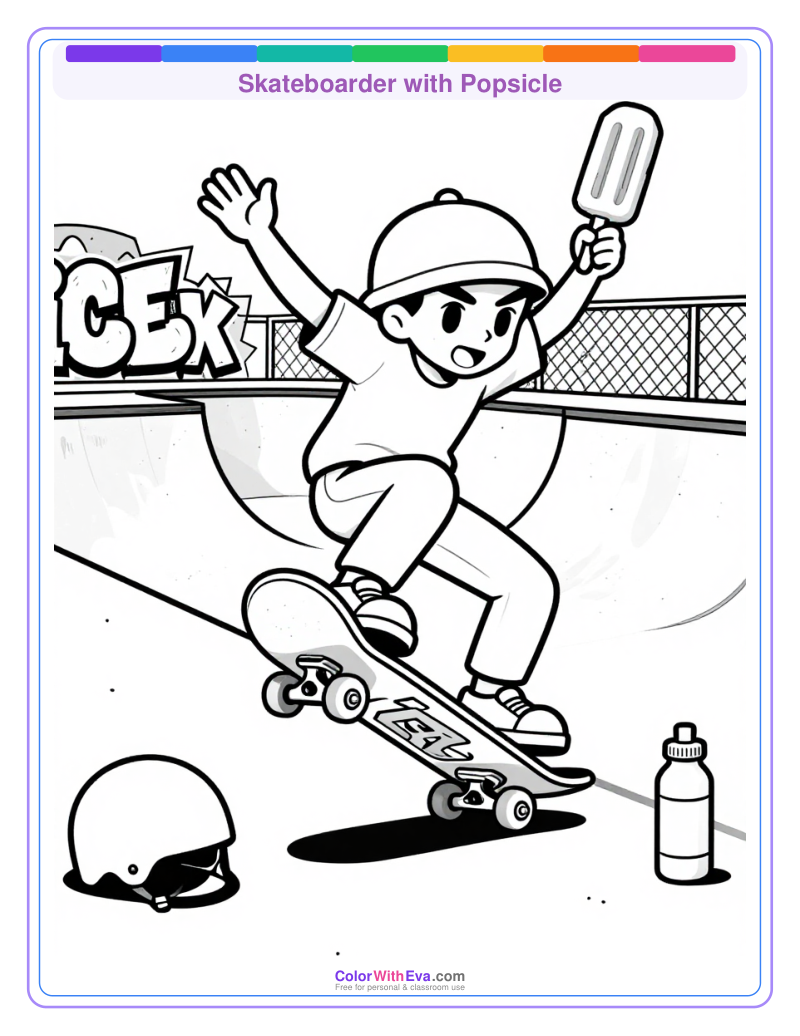 Skateboarder with Popsicle preview