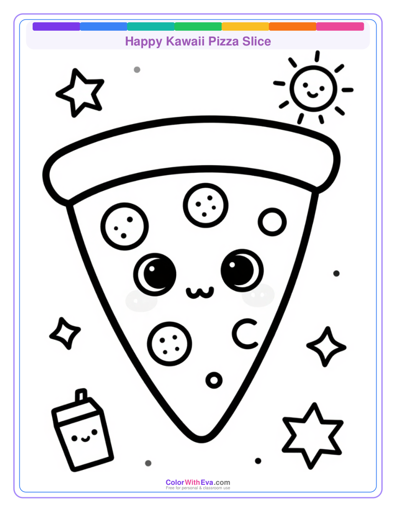 Happy Kawaii Pizza Slice preview