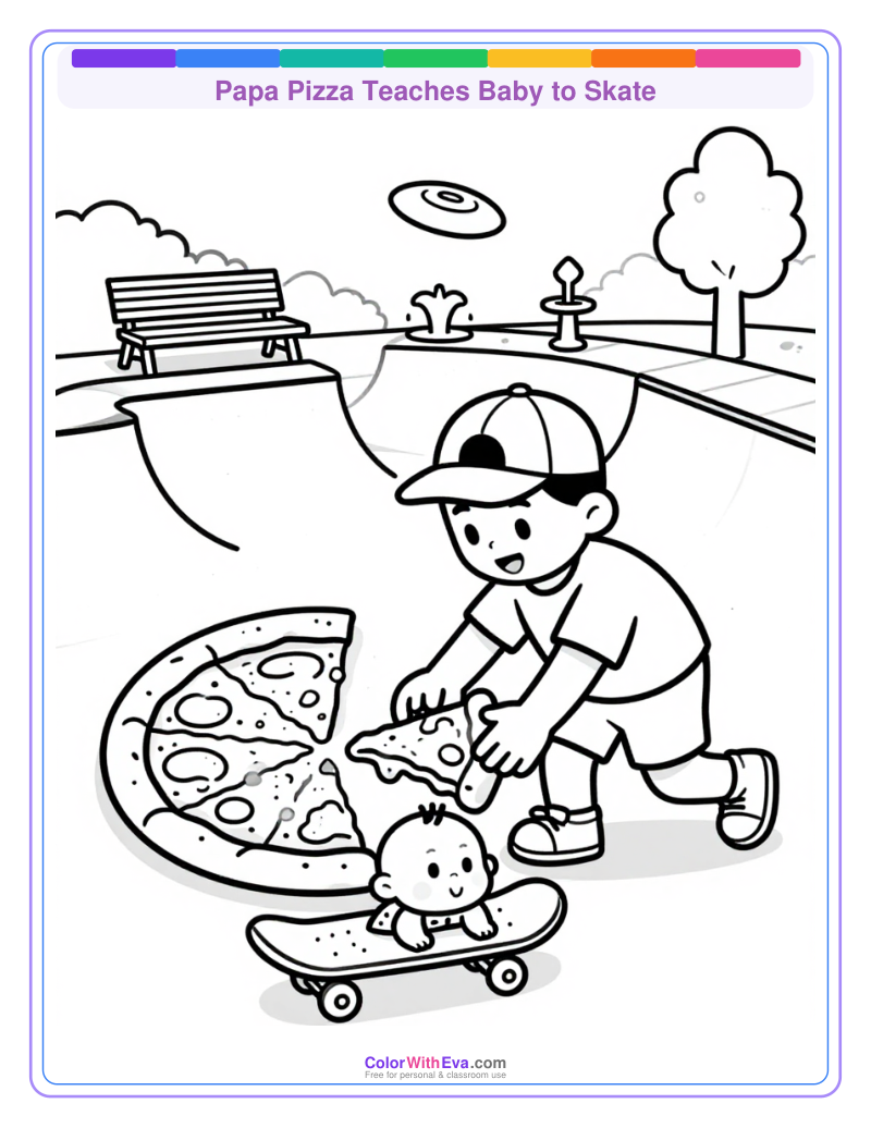 Papa Pizza Teaches Baby to Skate thumbnail