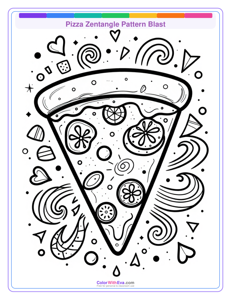 Pizza Zentangle Pattern Blast thumbnail