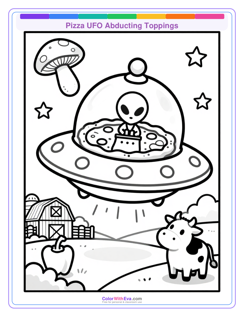Pizza UFO Abducting Toppings thumbnail