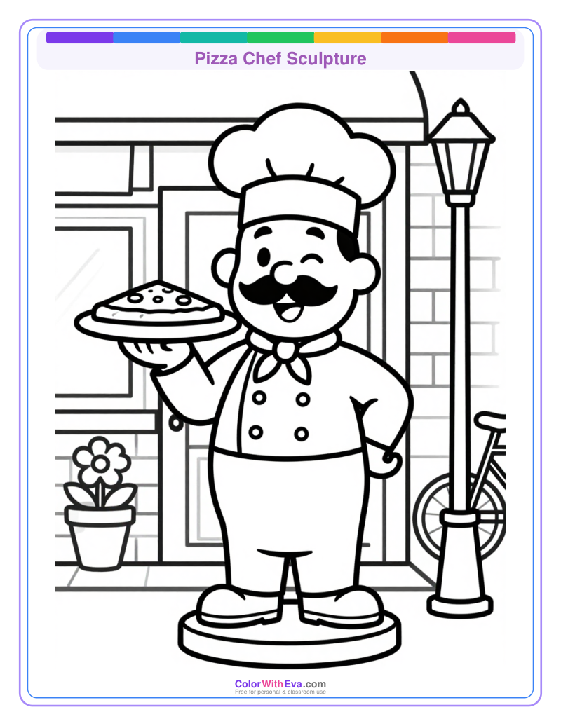Pizza Chef Sculpture preview