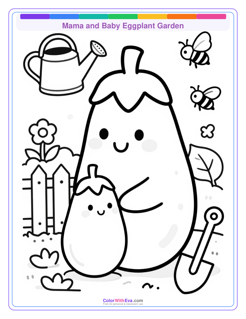 Mama and Baby Eggplant Garden thumbnail