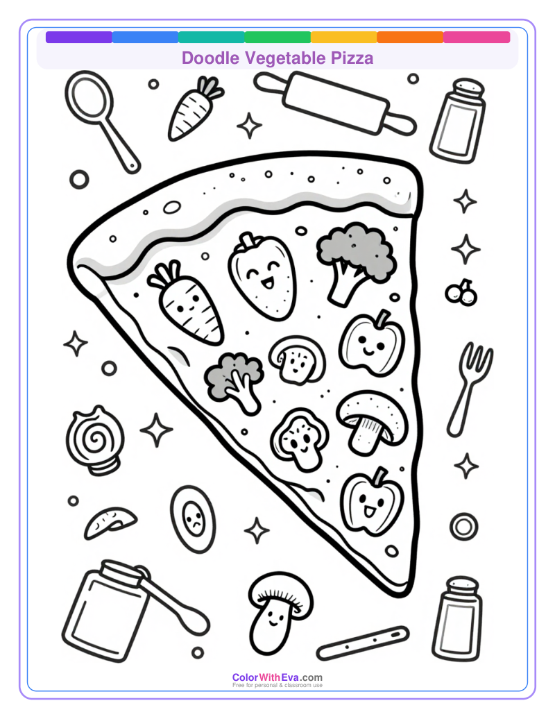 Doodle Vegetable Pizza thumbnail