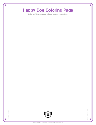 Happy Dog Coloring Page thumbnail