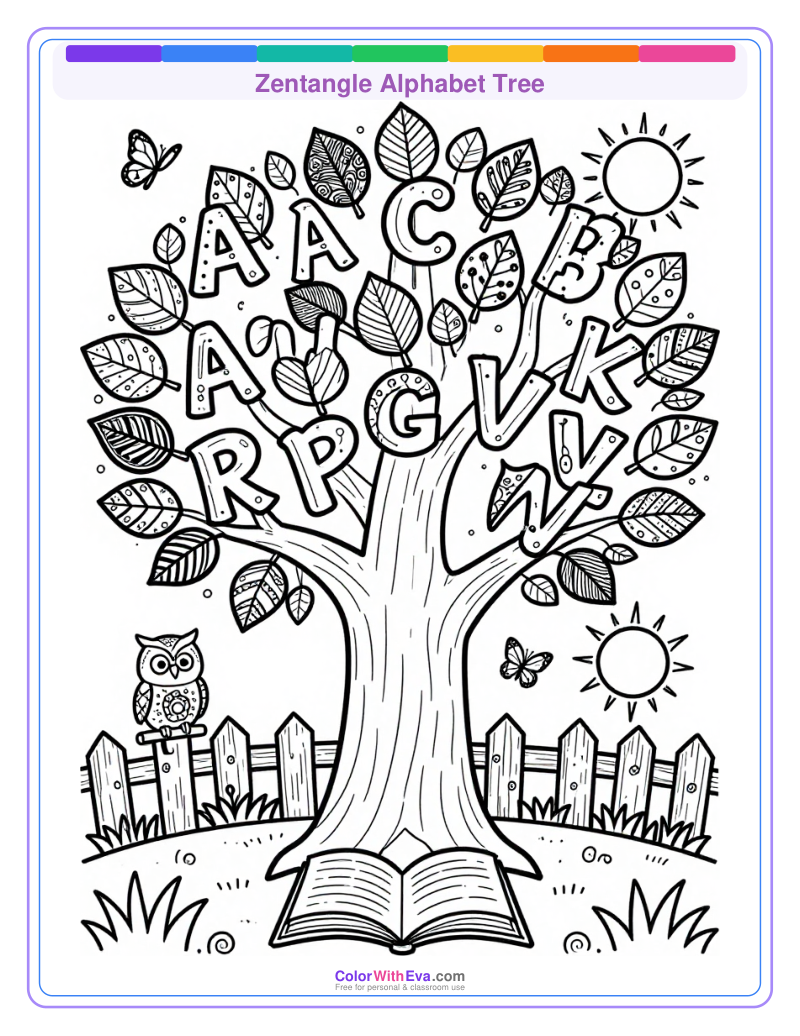 Zentangle Alphabet Tree thumbnail