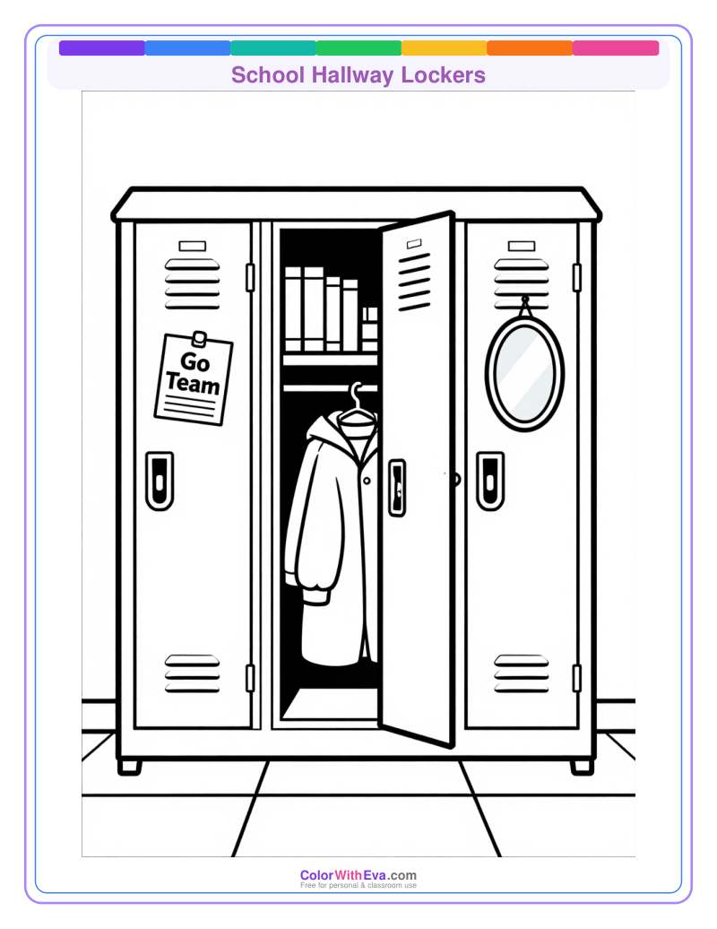 School Hallway Lockers preview
