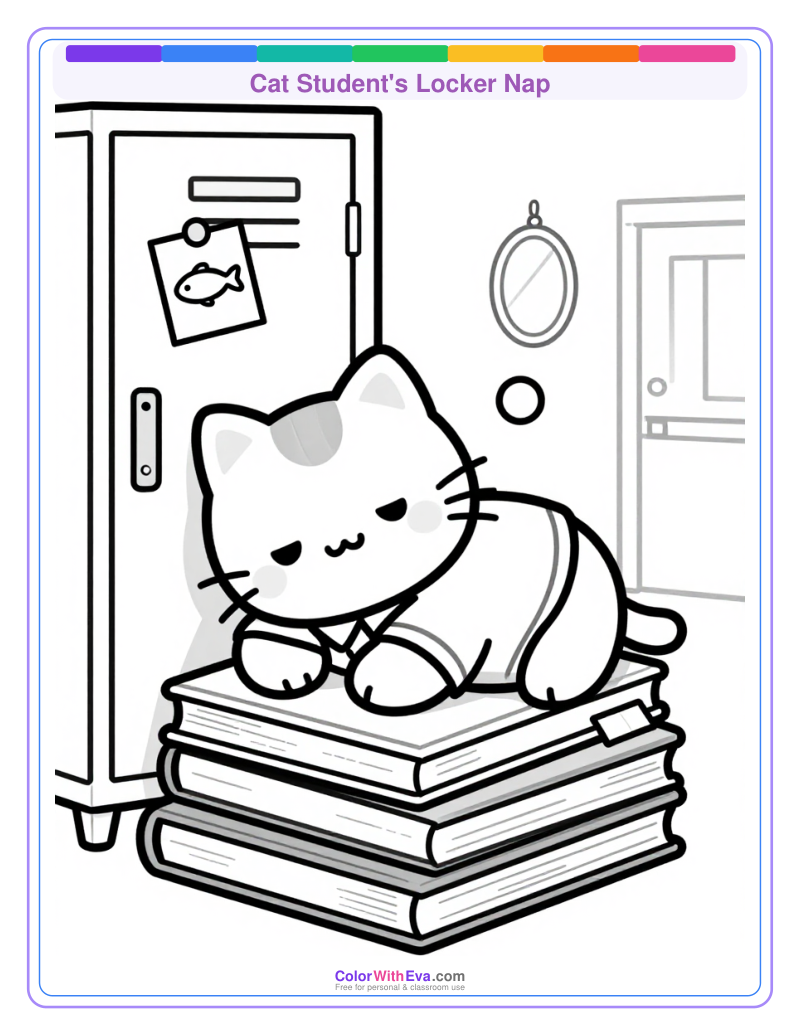 Cat Student's Locker Nap thumbnail