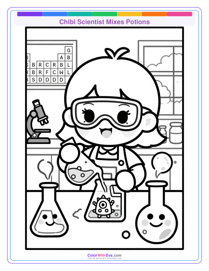 Chibi Scientist Mixes Potions thumbnail