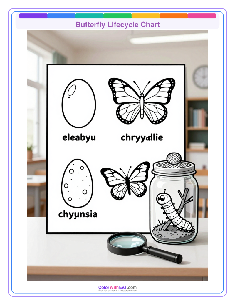 Butterfly Lifecycle Chart preview