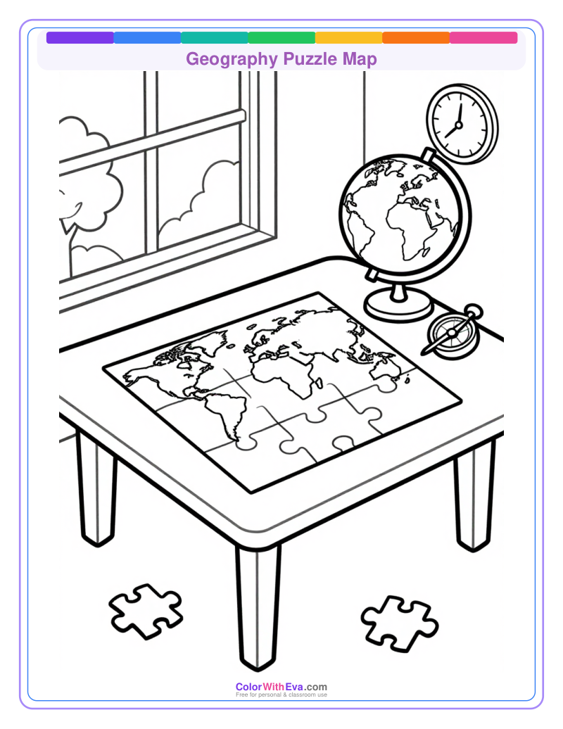 Geography Puzzle Map preview