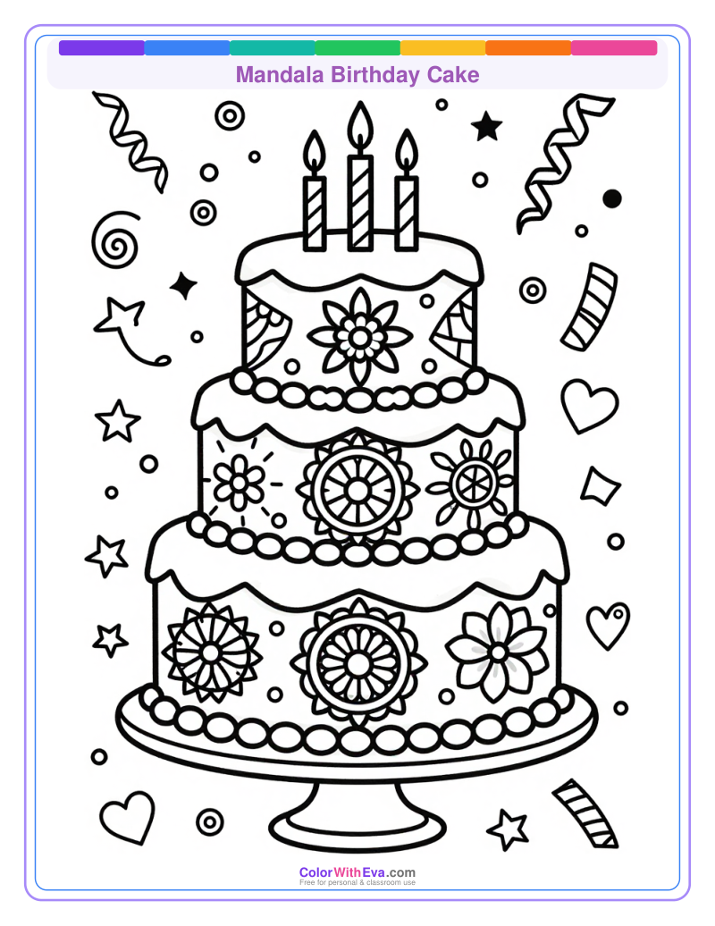 Mandala Birthday Cake thumbnail