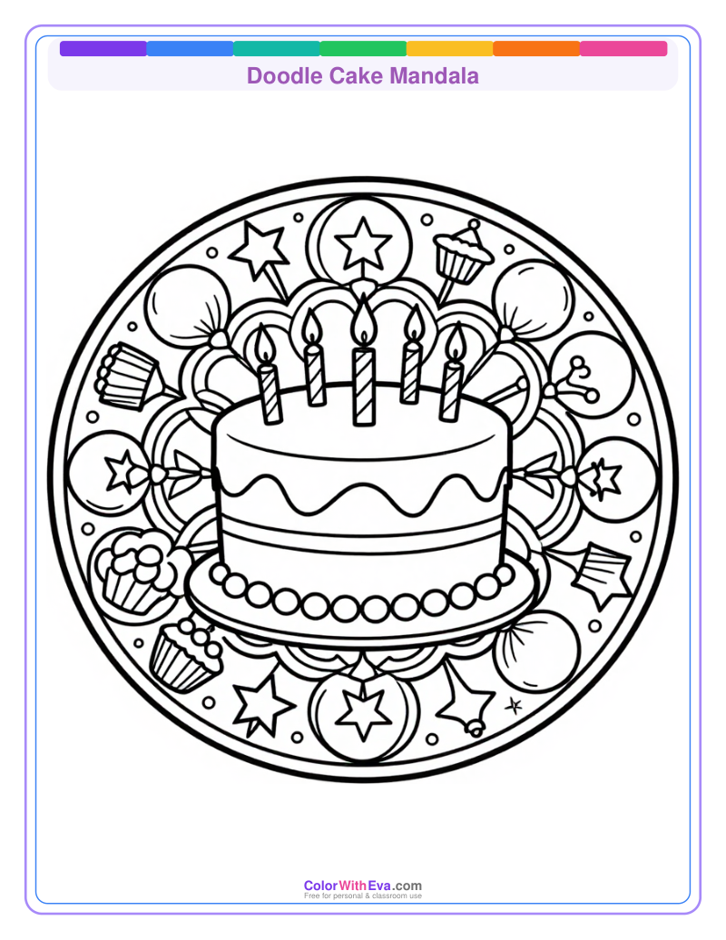 Doodle Cake Mandala preview