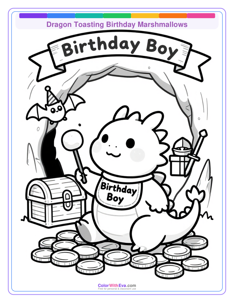 Dragon Toasting Birthday Marshmallows thumbnail