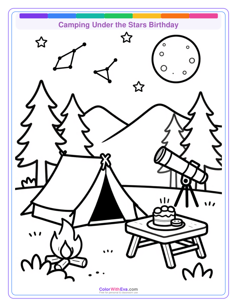 Camping Under the Stars Birthday preview