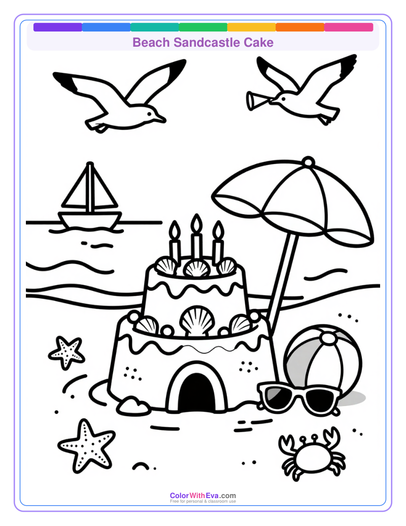 Beach Sandcastle Cake preview
