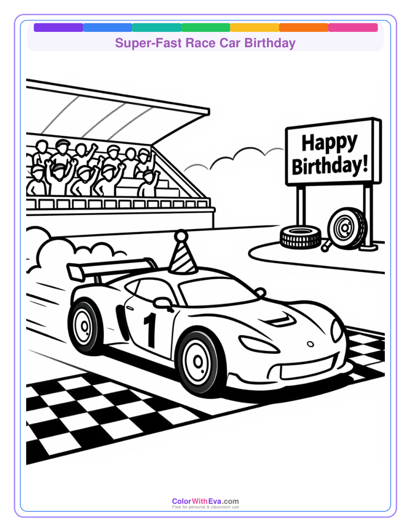 Super-Fast Race Car Birthday preview