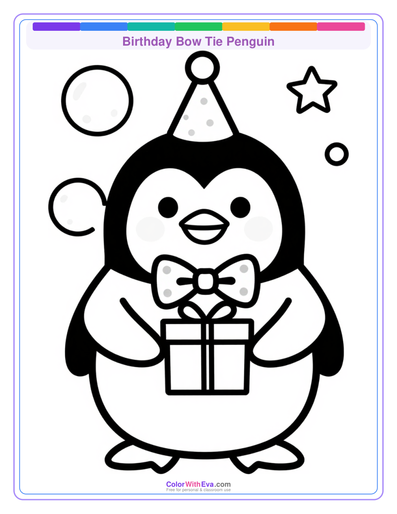Birthday Bow Tie Penguin preview