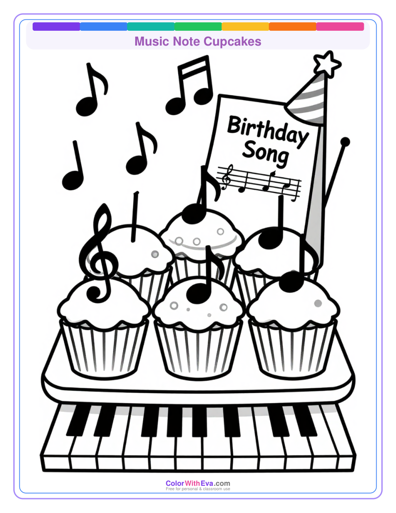 Music Note Cupcakes preview