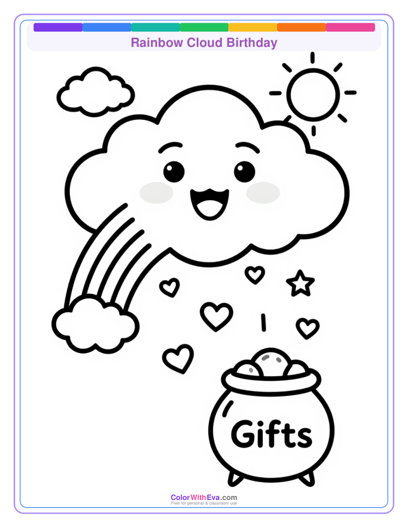 Rainbow Cloud Birthday preview