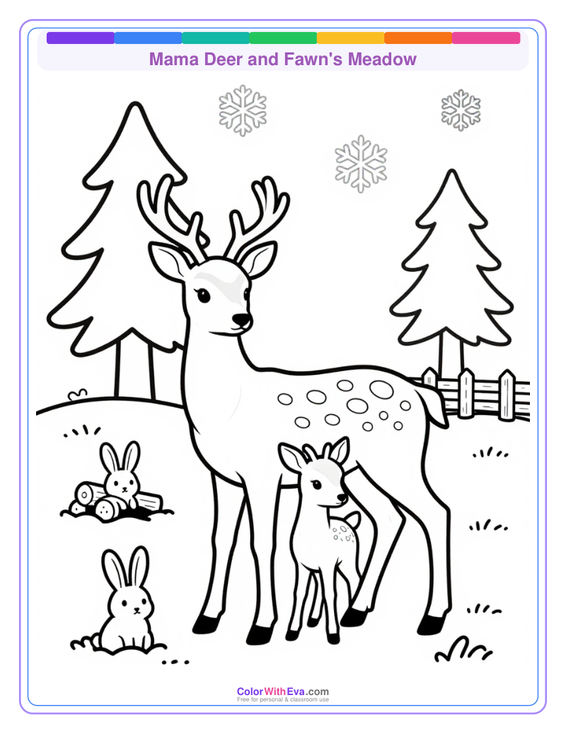 Mama Deer and Fawn's Meadow thumbnail