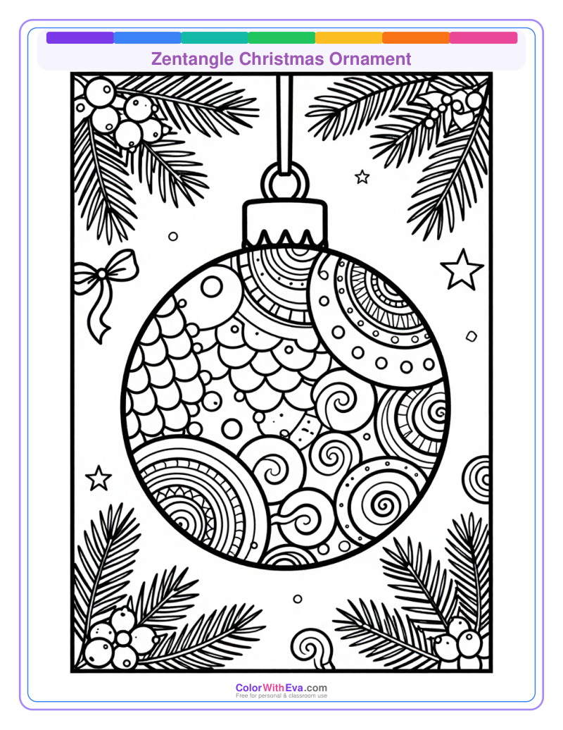 Zentangle Christmas Ornament thumbnail